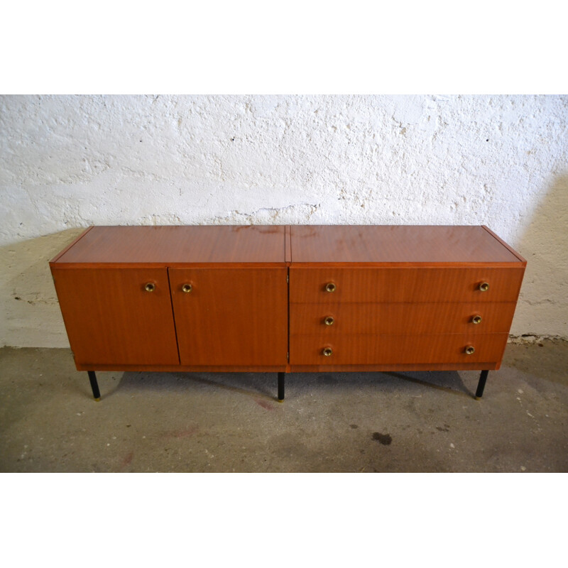 Sideboard in wood, Marcel GASCOIN - 1950s