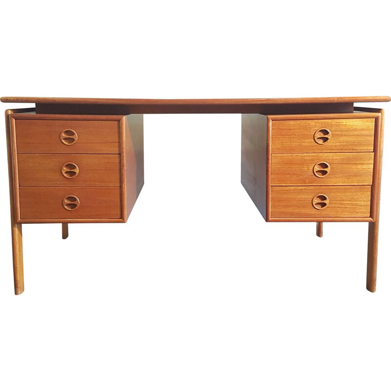 Vintage Danish teak desk by Arne Vodder for Gv Møbler, 1960