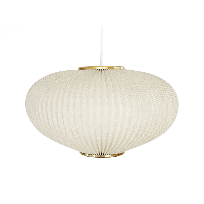 Vintage pearl shade pendant lamp by Lars Schiøler for Hoyrup Light, Denmark 1960s