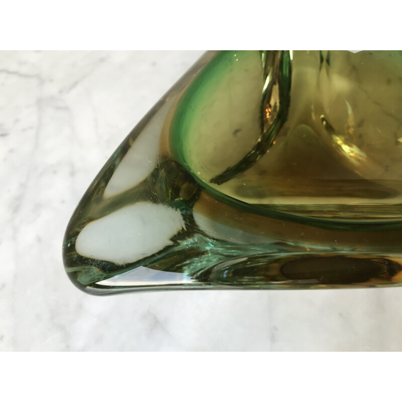 Cendrier vintage en verre de Murano par Flavio Poli