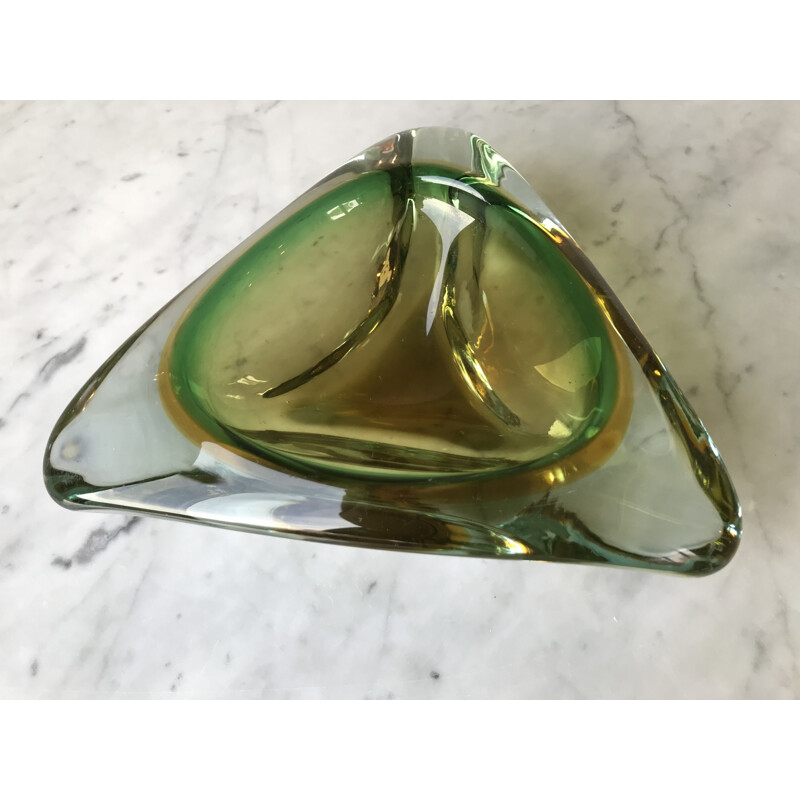 Vintage ashtray in Murano glass by Flavio Poli