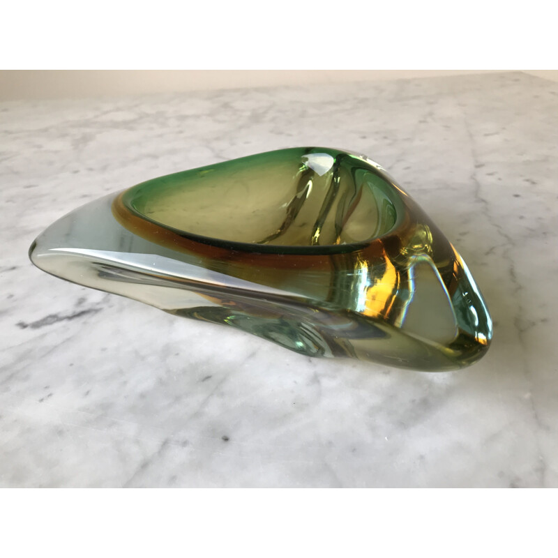 Vintage ashtray in Murano glass by Flavio Poli