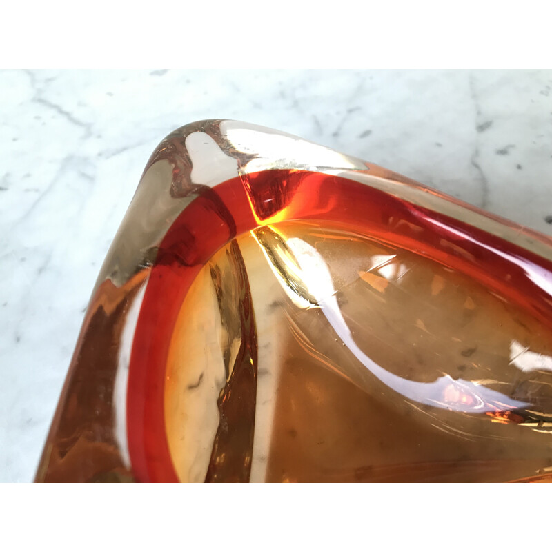 Vintage ashtray in Murano glass by Flavio Poli