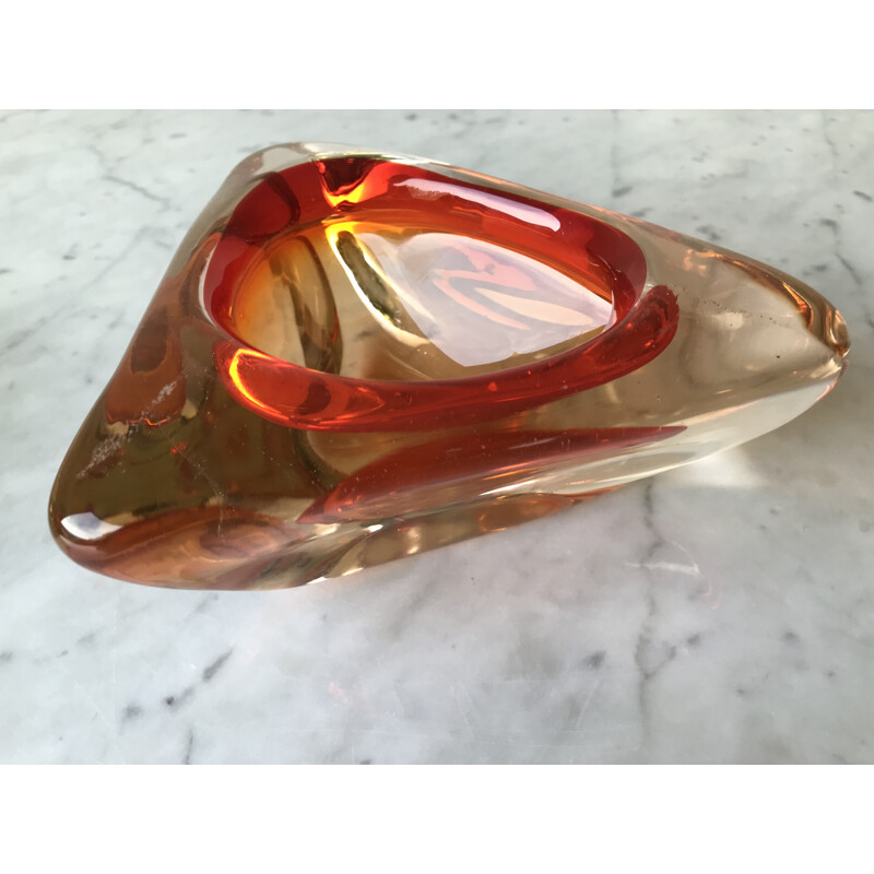 Vintage ashtray in Murano glass by Flavio Poli