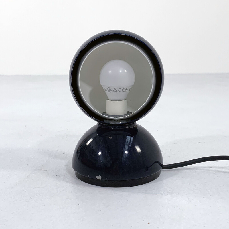 Vintage midnight blue Eclisse table lamp by Vico Magistretti for Artemide, 1960s
