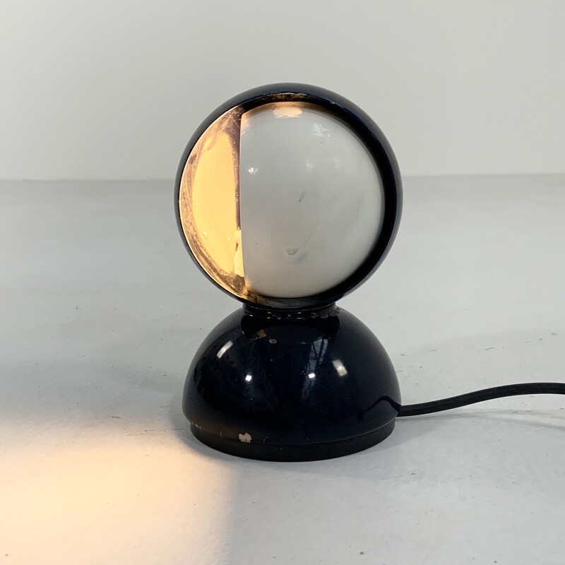 Vintage midnight blue Eclisse table lamp by Vico Magistretti for Artemide, 1960s