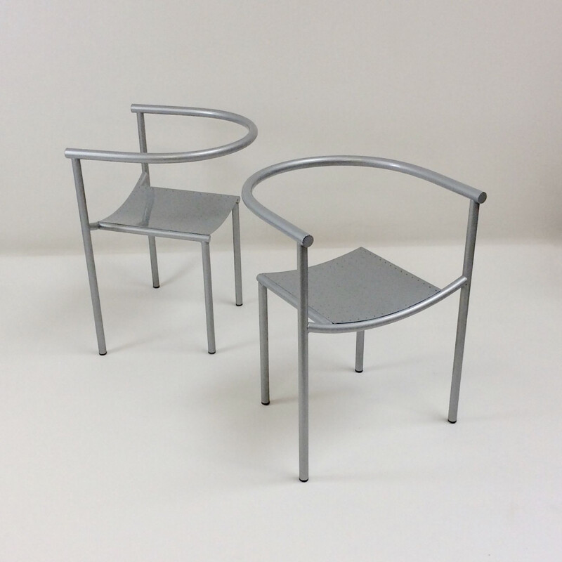 Pair of vintage Van Vogelsang chairs by Philippe Starck for Driade, France 1985
