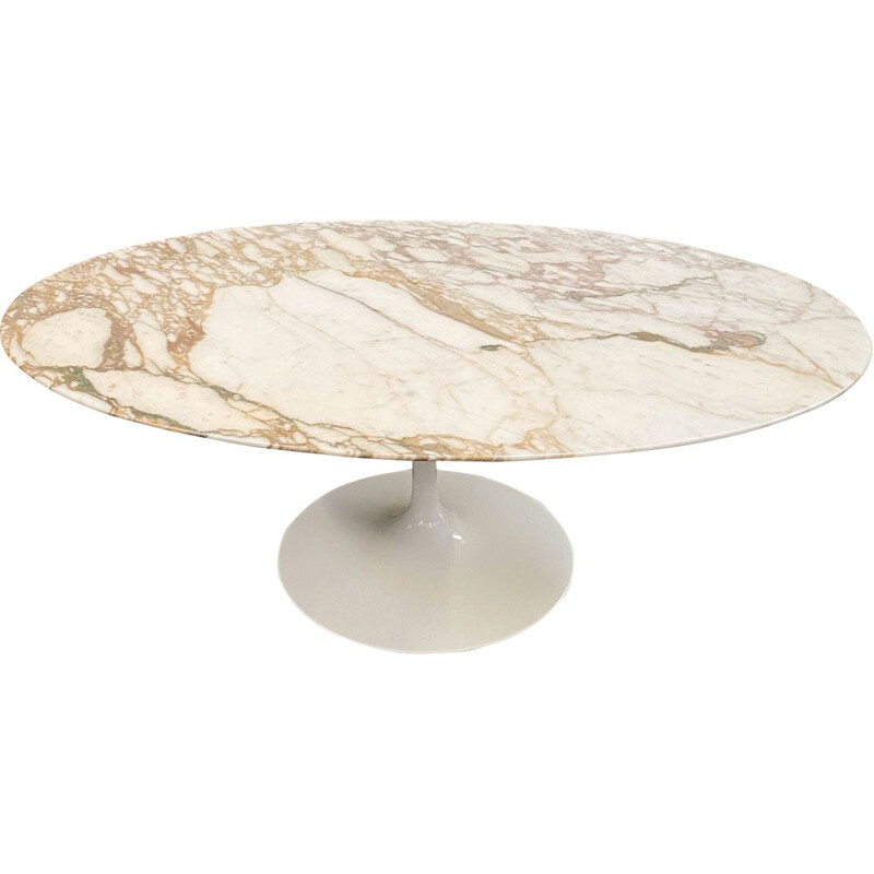 Table basse vintage Knoll 107cm en marbre par Eero Saarinen