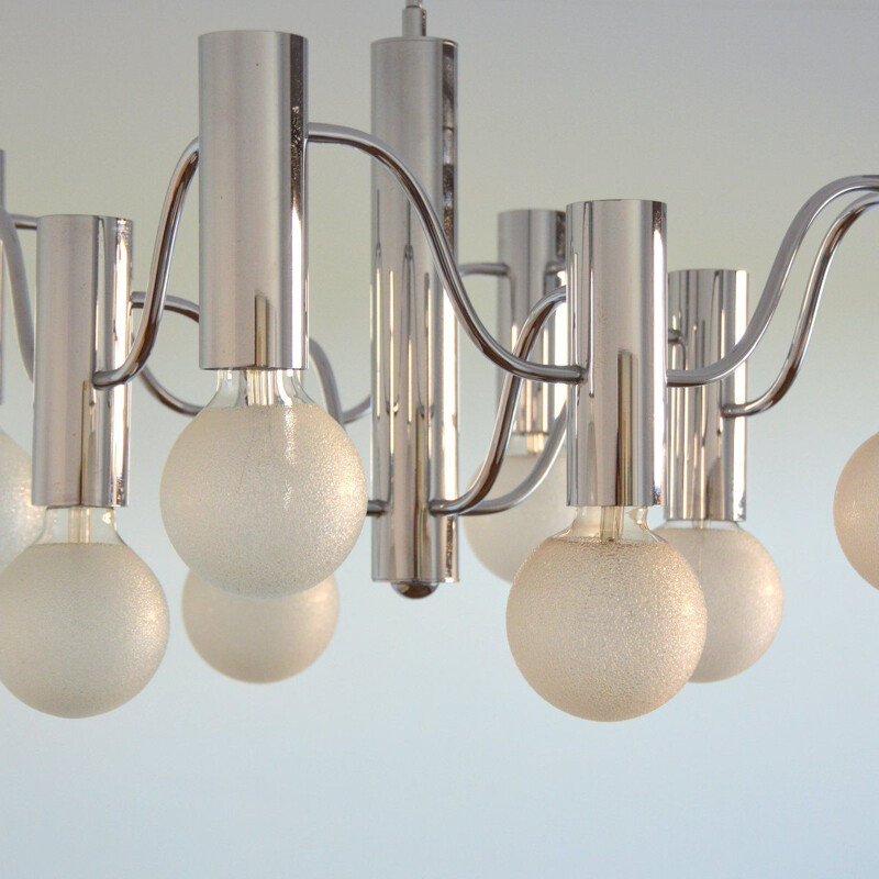 Vintage Italian chandelier by Gaetano Sciolari for Boulanger, 1960s