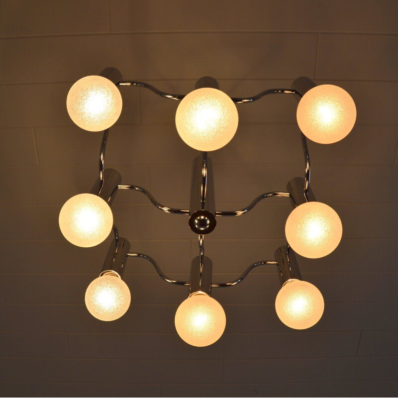 Vintage Italian chandelier by Gaetano Sciolari for Boulanger, 1960s