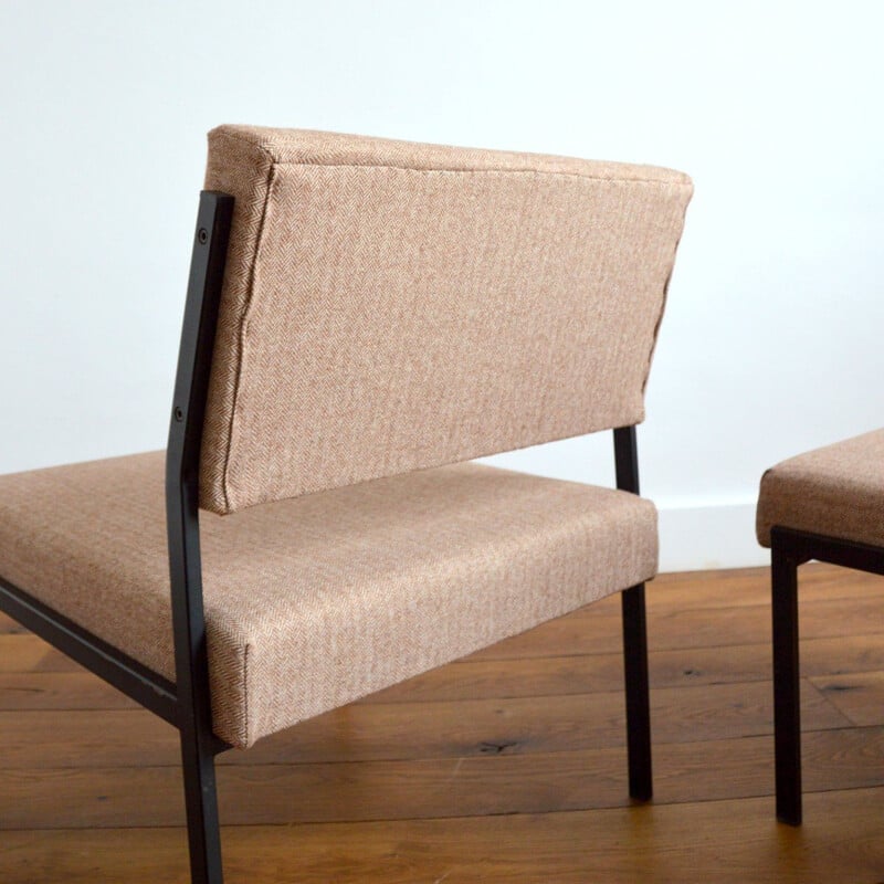 Pair of vintage armchairs by Gijs Van Der Sluis, 1950