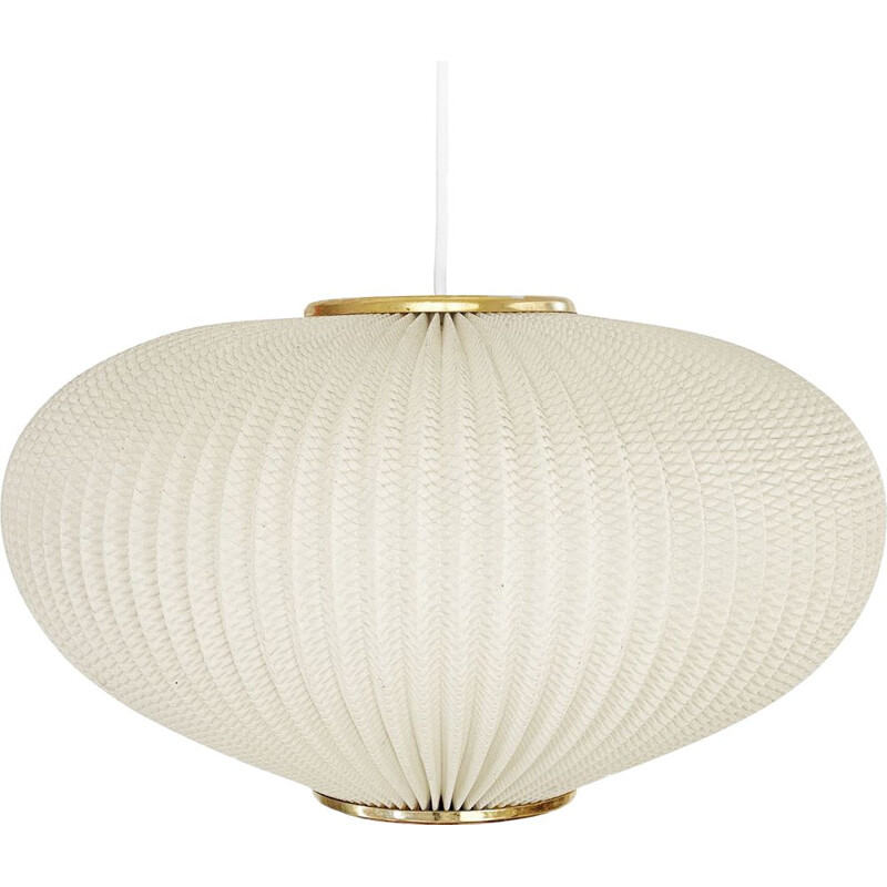 Vintage pearl shade pendant lamp by Lars Schiøler for Hoyrup Light, Denmark 1960s