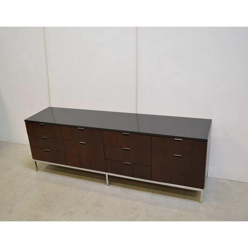 Vintage rosewood & granite sideboard by Florence Knoll for Knoll, 1970s