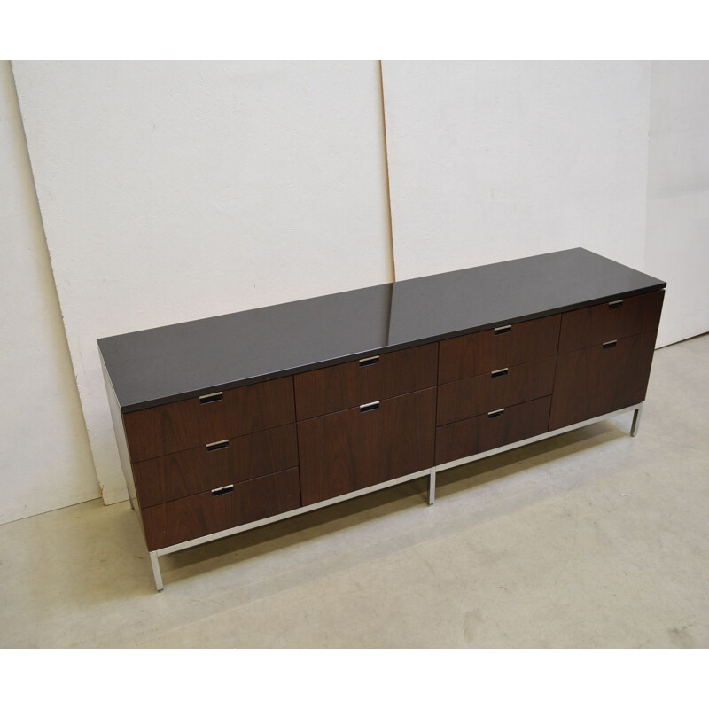 Vintage rosewood & granite sideboard by Florence Knoll for Knoll, 1970s