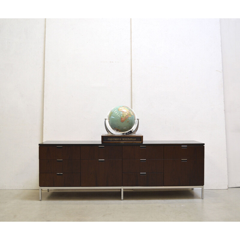 Vintage rosewood & granite sideboard by Florence Knoll for Knoll, 1970s