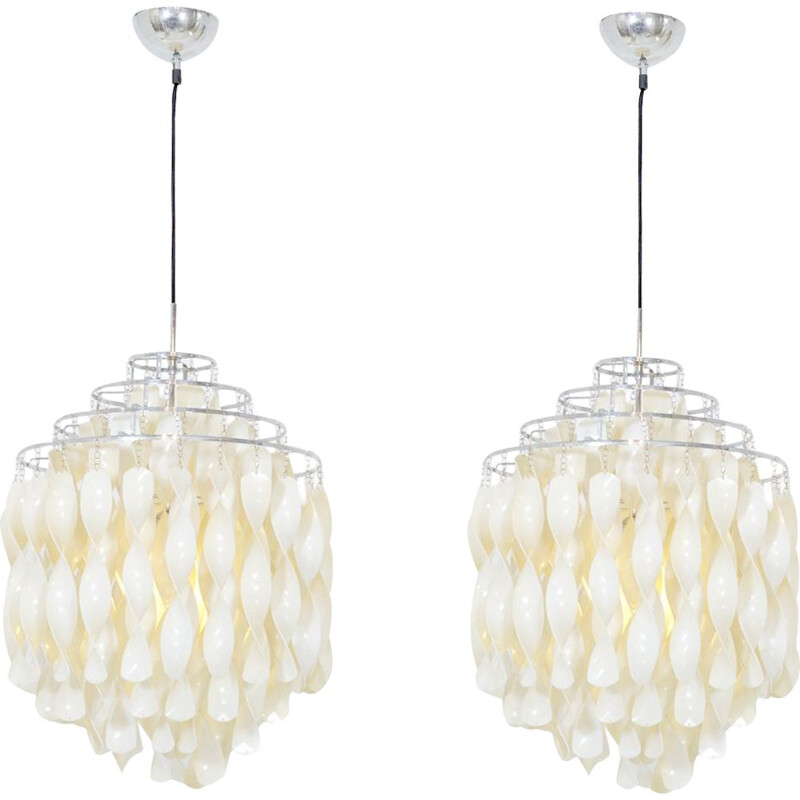 Pair of Spo 1 vintage pendant lamps by Verner Panton