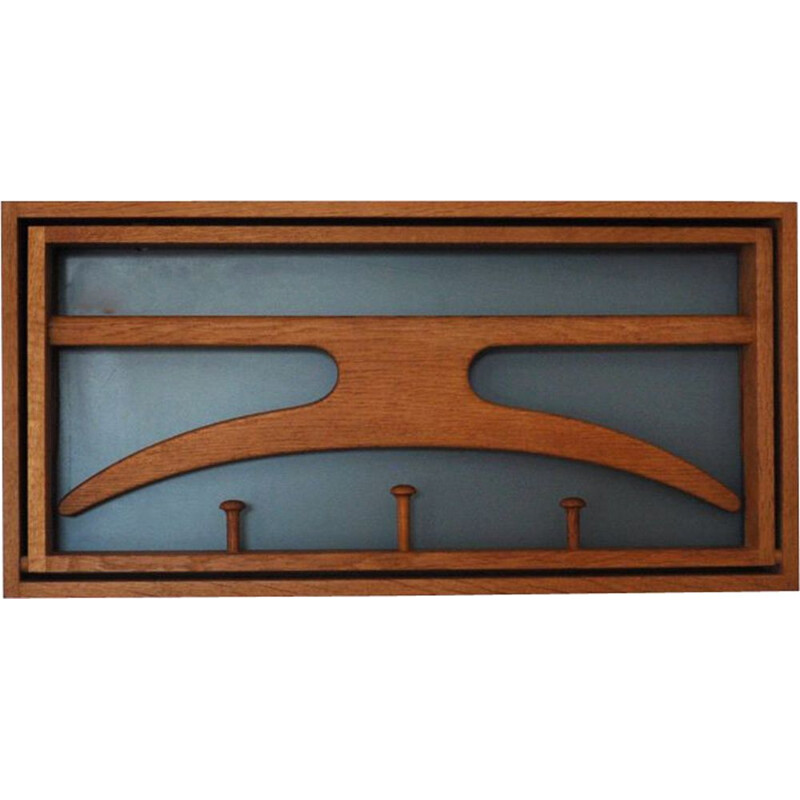 Vintage wall safe by Adam Hoff and Poul Østergaard for Virum Møbelsnedkeri, Denmark 1960