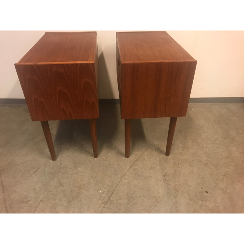 Pair of mid century Danish teak night stands