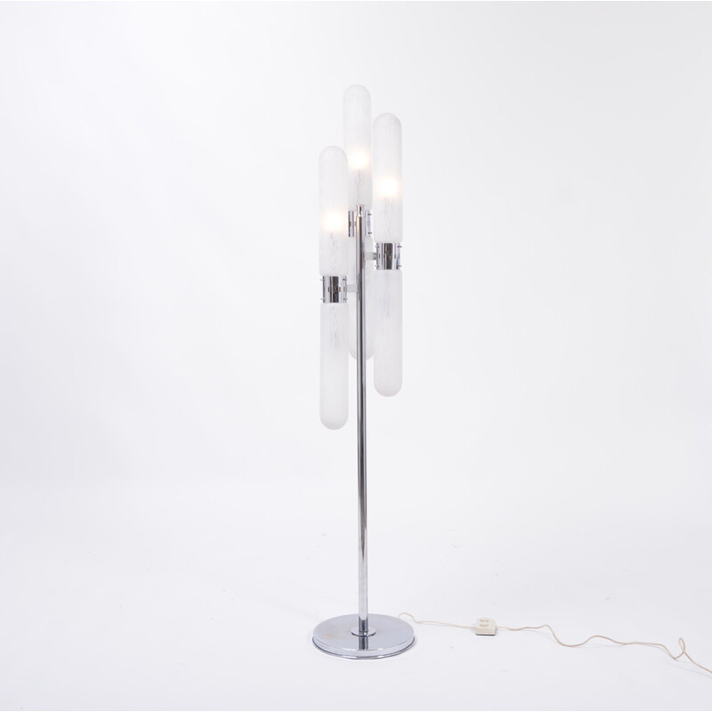 Italian mid century Murano glass floor lamp by Aldo Nason for Mazzega, 1960s