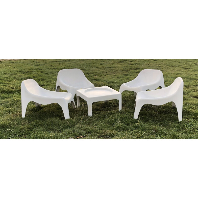 Vintage garden furniture set by Marc Berthier, 1970