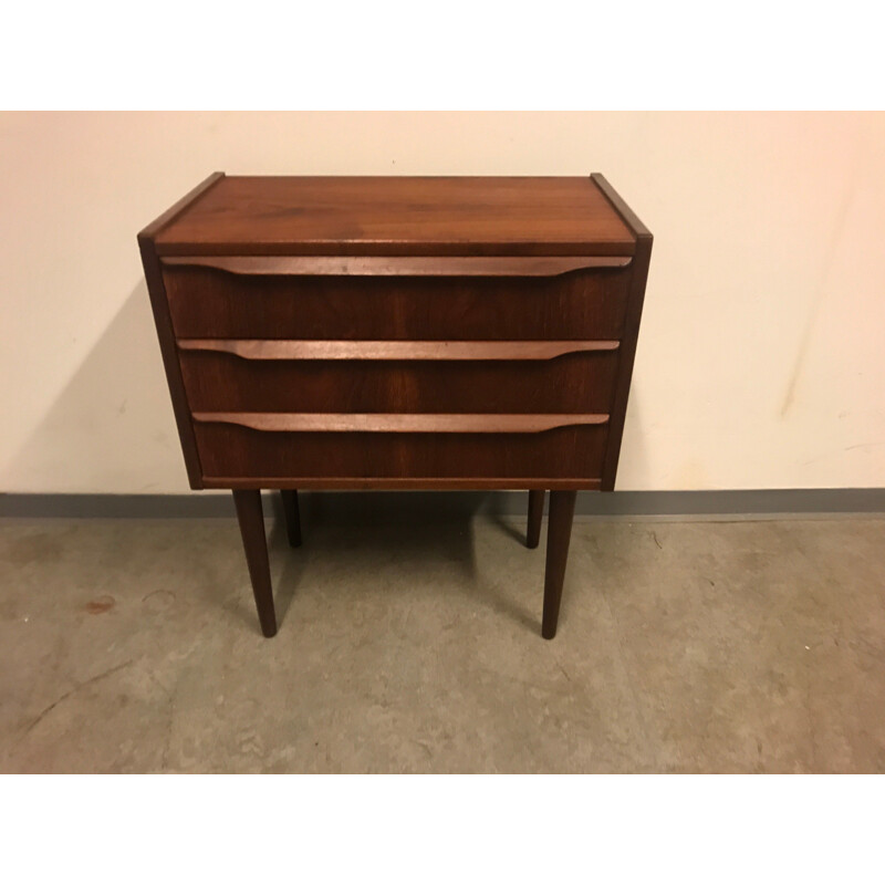 Danish teak vintage chest of drawers, 1960s