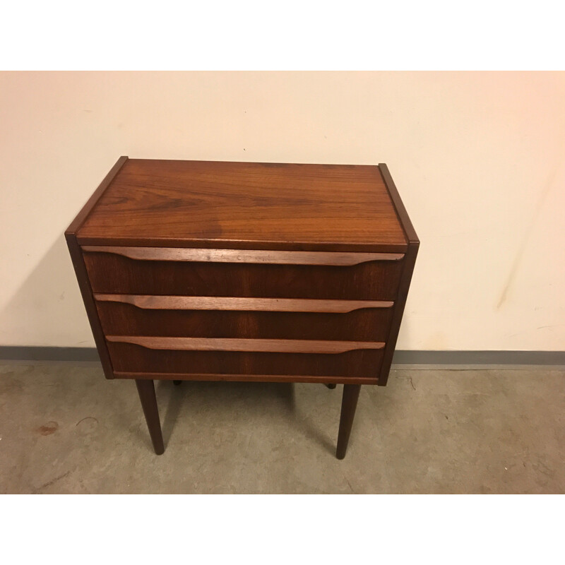 Danish teak vintage chest of drawers, 1960s