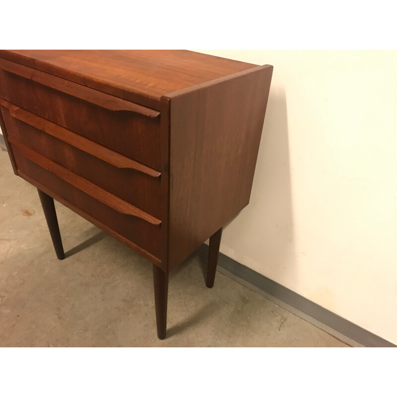 Danish teak vintage chest of drawers, 1960s