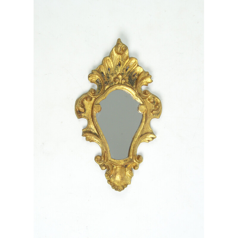 Vintage spiegel in decoratieve lijst, 1960