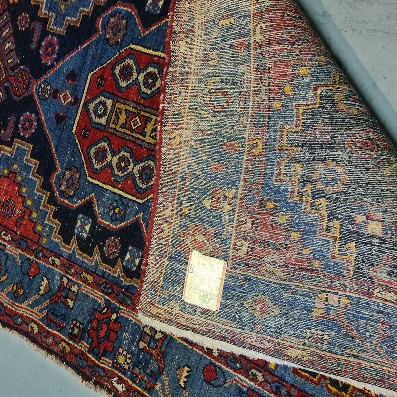Vintage Persian wool Zenjan rug