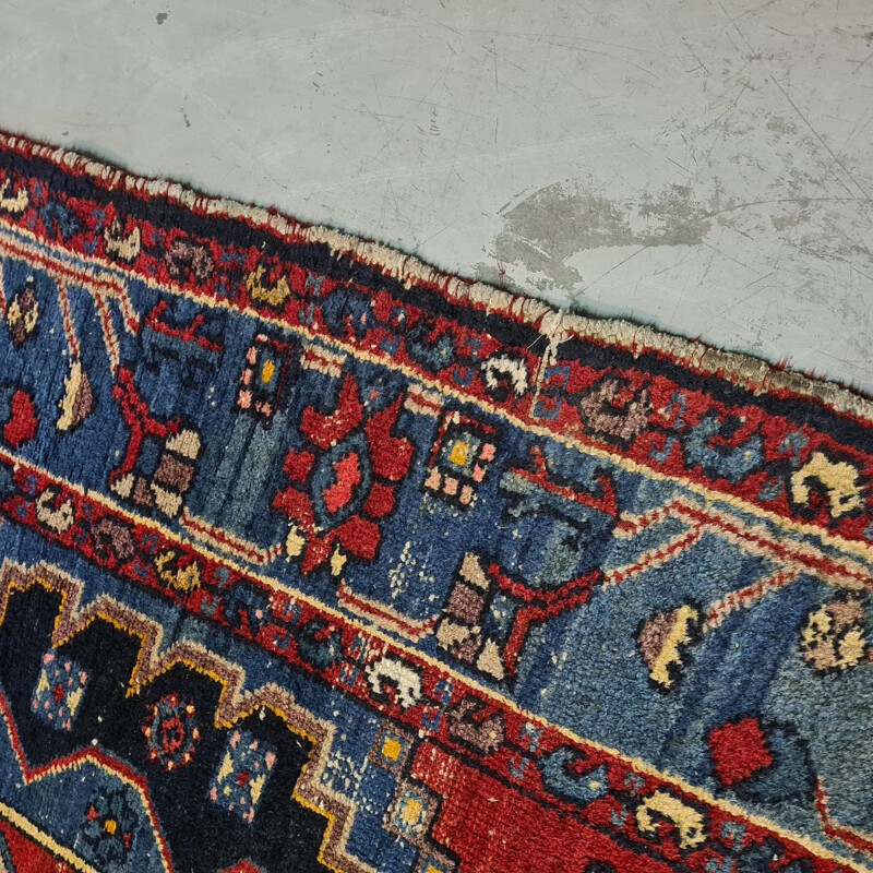 Vintage Persian wool Zenjan rug