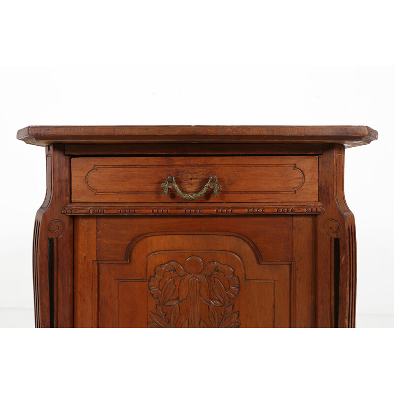 Vintage Art Nouveau wood night stand, 1910