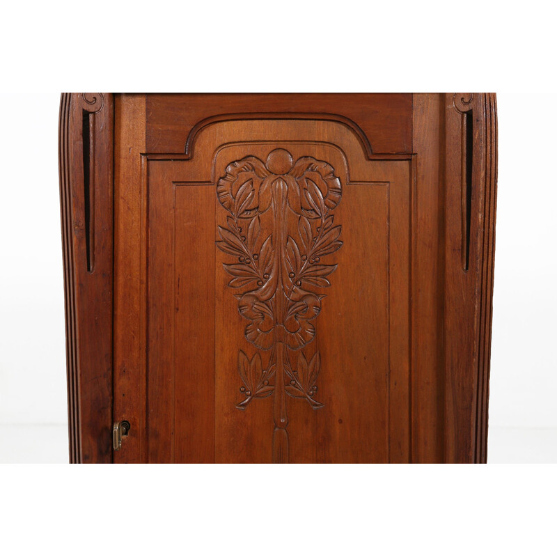 Table de chevet Art Nouveau vintage en bois, 1910