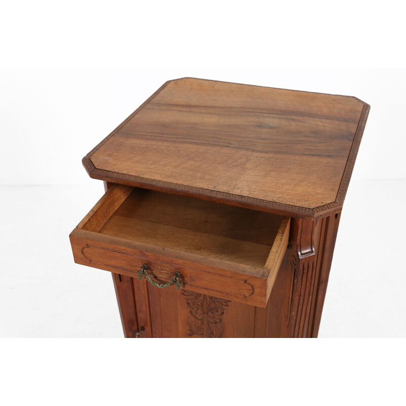 Vintage Art Nouveau wood night stand, 1910