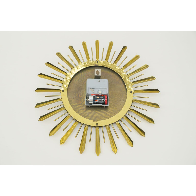 Relógio de parede Vintage Sunburst da Atlanta Electric, Alemanha 1960