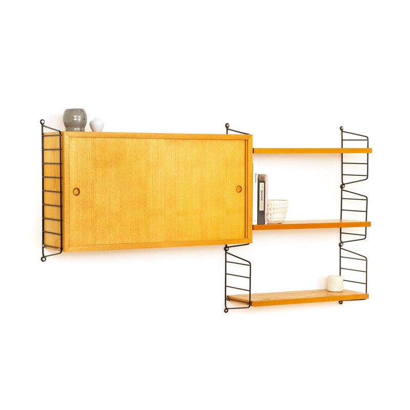 Vintage String wall unit by Nisse & Kajsa Strinning for String Ab, Sweden 1960s