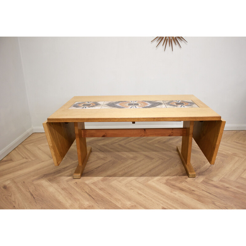 Mid-century Danish teak tiled dining set by Gangso Mobler, 1970s