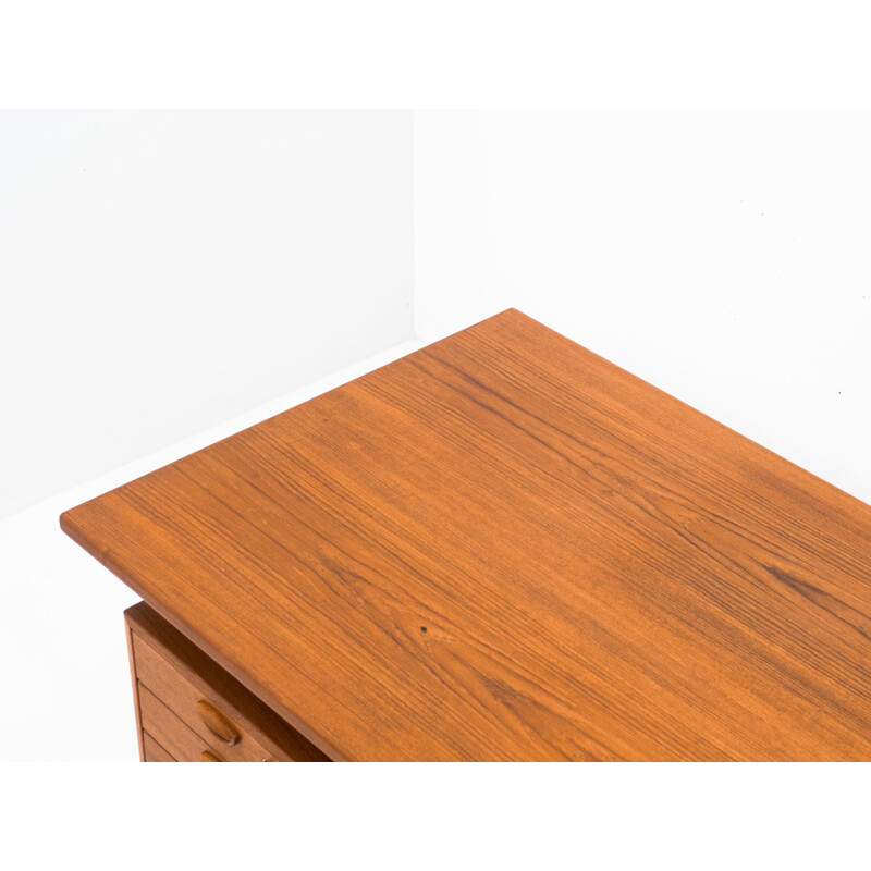 Vintage "Fm60" teak desk by Kai Kristiansen for Feldballes Møbelfabrik, Denmark