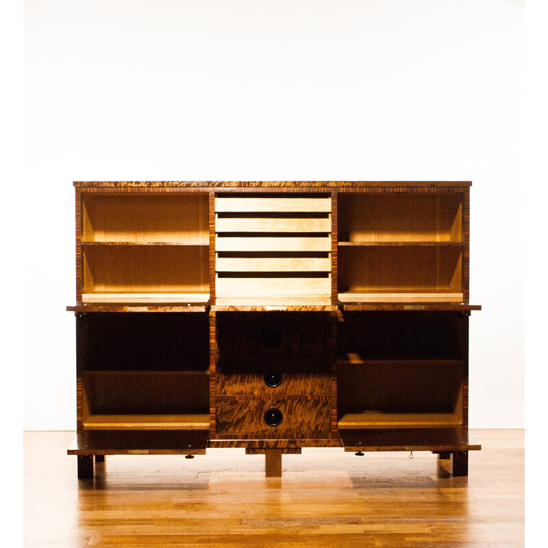 Zebrano Cabinet in oak ad walnut - 1930s