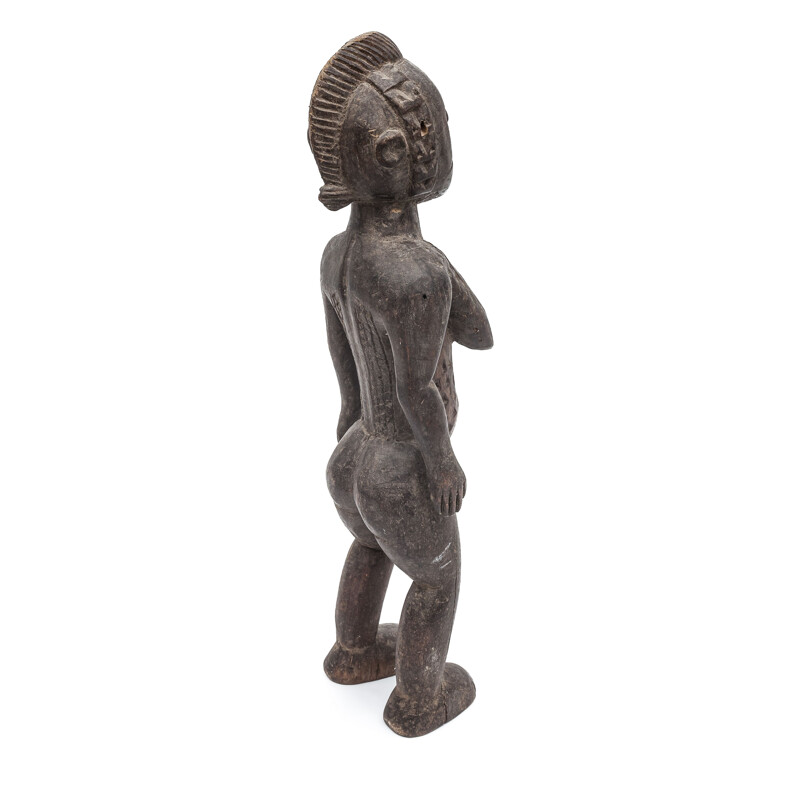 Vintage female Dogon wooden statue, 1950