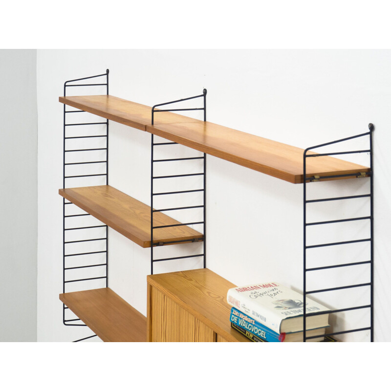 Vintage String pine wall unit by Nisse & Kajsa Strinning