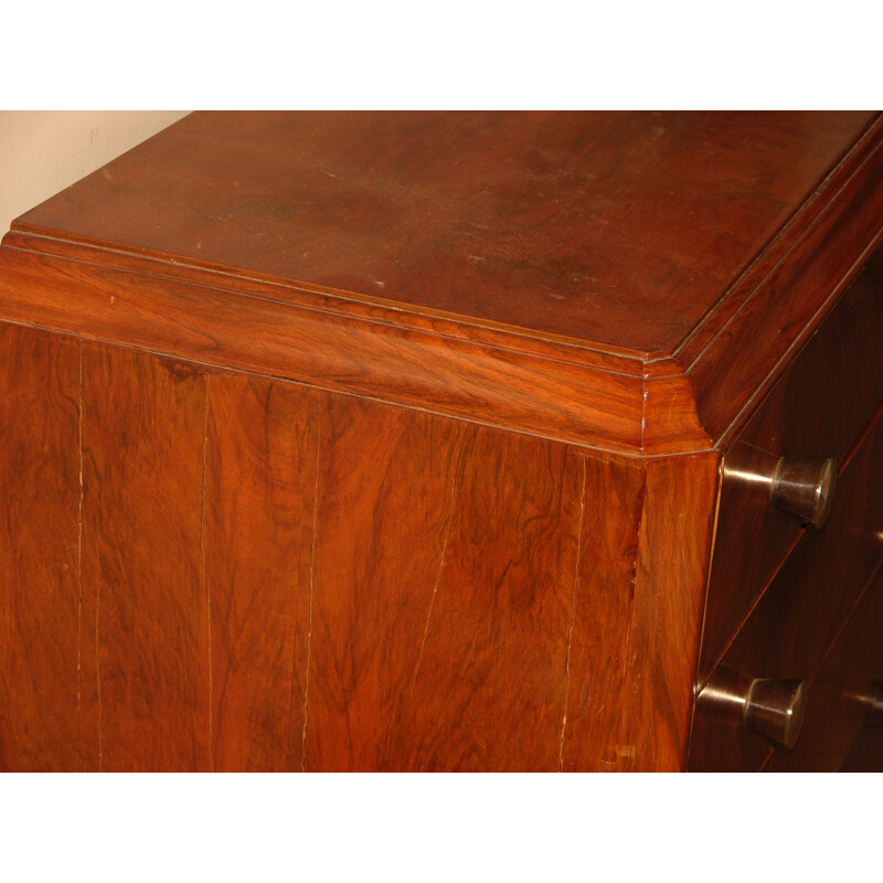 Chest of drawer in walnut burl veneer - 1930s