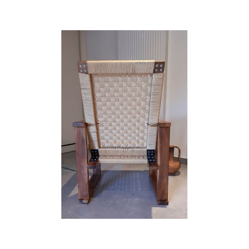 Vintage armchair with strings