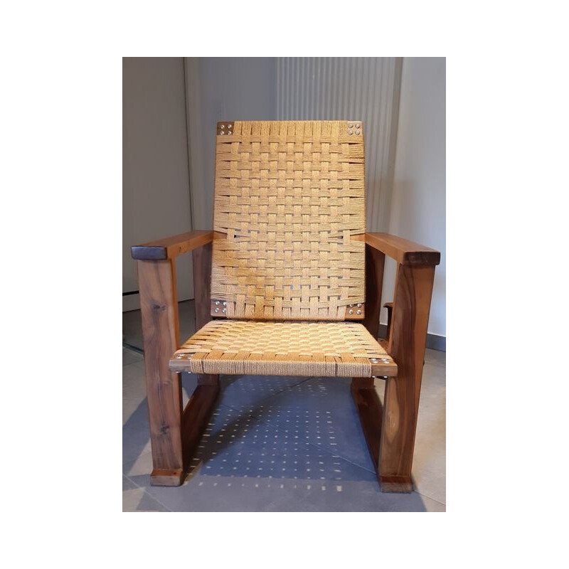 Fauteuil vintage à cordes