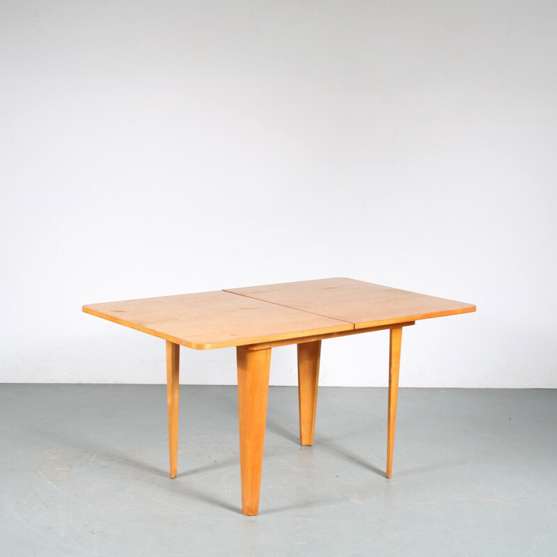 Vintage extendible dining table by Cor Alons for De Boer Gouda, Netherlands 1950s
