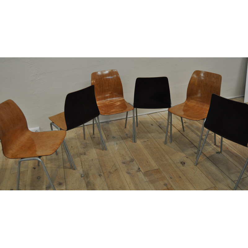 Suite de 6 chaises PAGHOLZ - années 50