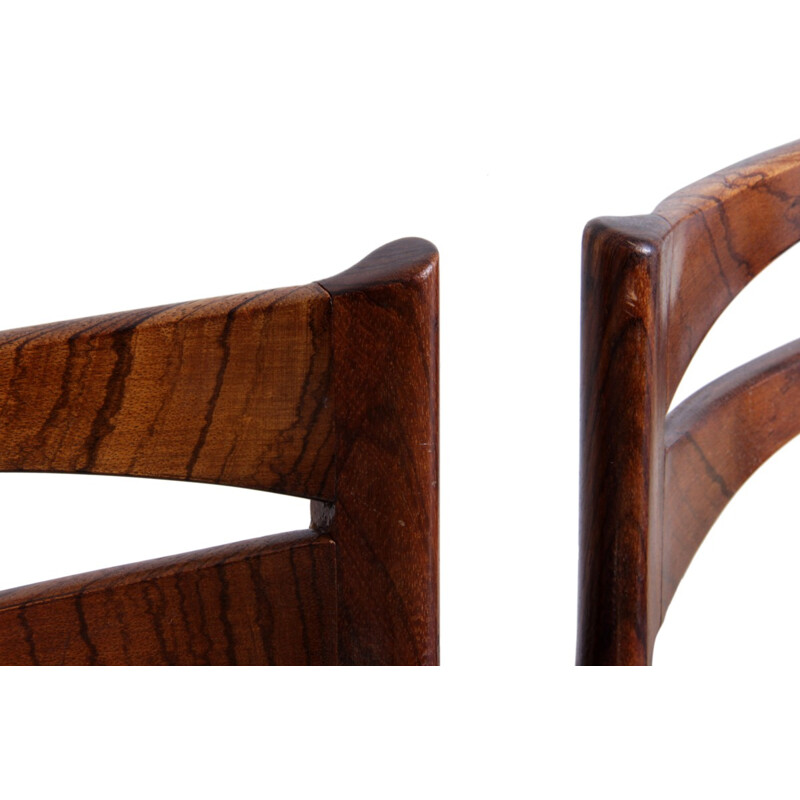 Set of four Danish dining chairs in rosewood - 1950s