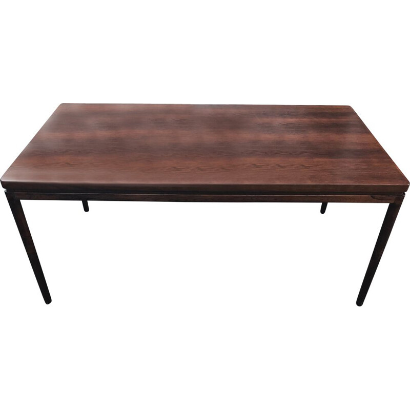 Danish vintage rosewood dining table with extension by Johannes Andersen for Christian Linneberg, 1960s