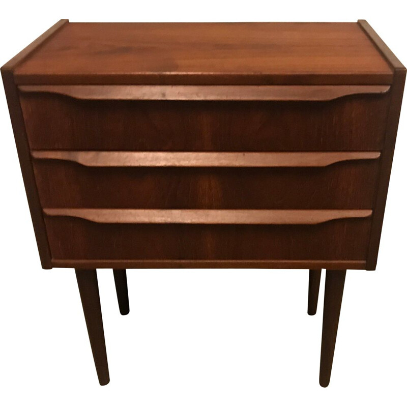 Danish teak vintage chest of drawers, 1960s