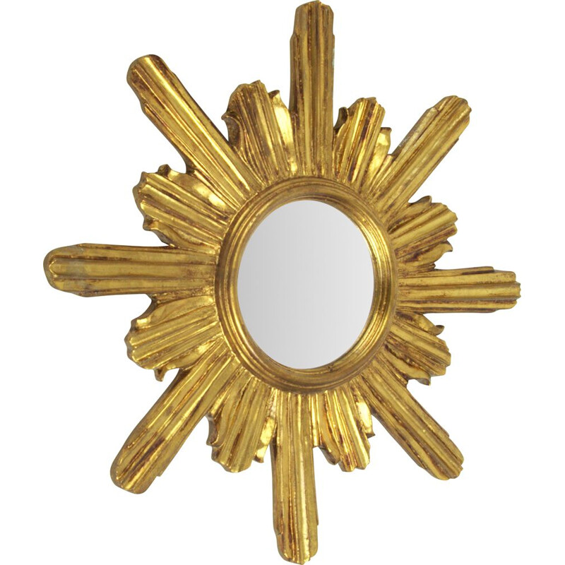 Vintage sun-shaped mirror, Italy 1960s