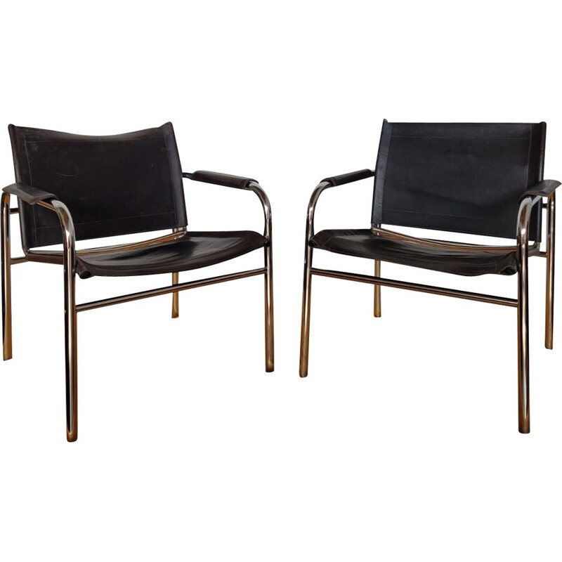 Pair of vintage Klinte armchairs by Tord Bjorklund for Ikea, 1980